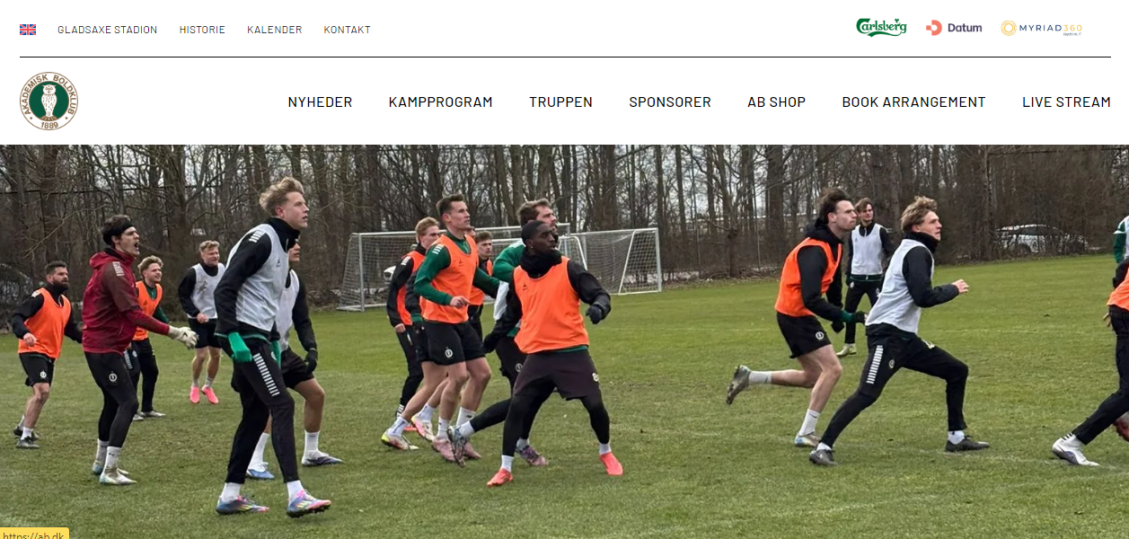 AB.dk official website homepage interface