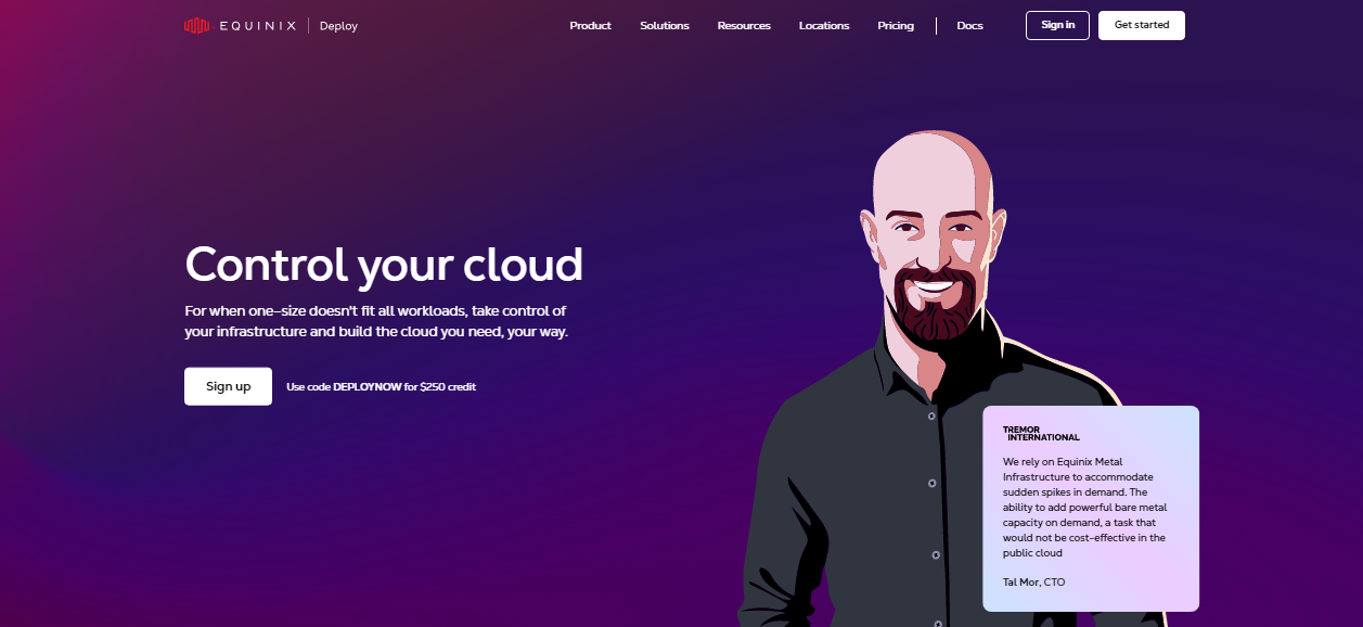 Equinix deployment platform dashboard interface