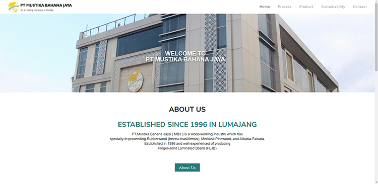 Website PT Mustika Bahana Jaya